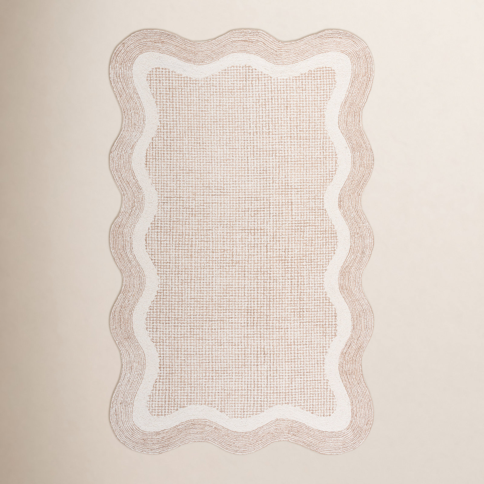 Hand-Tufted Geometric Wool Rug, Rectangle 4' x 6'