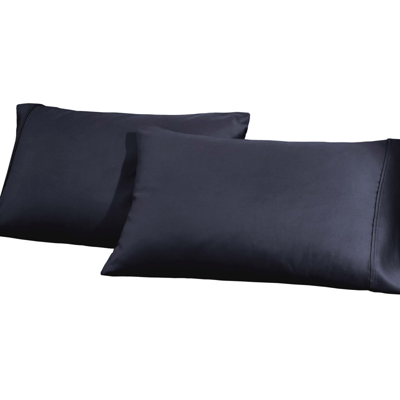 Taies d'oreiller supérieures en mélange de coton infroissable à densité de tissage 1200 fils Superior, Marine, Standard
