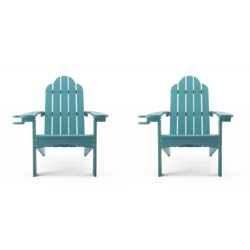 Hackneyville Outdoor Adirondack Chair, Teal
