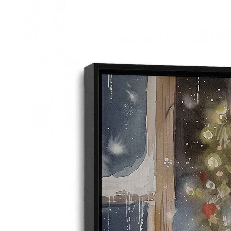 Impression sur toile Twinkle Through Time, H 12,75 po x l 18,75 po, Noir satiné