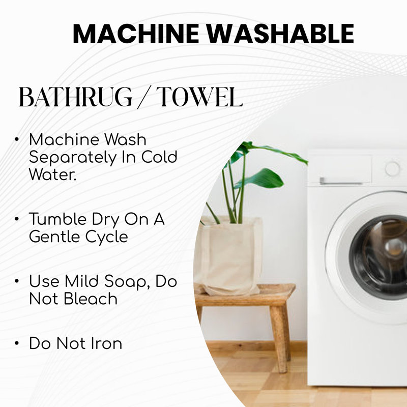 Ensemble de serviettes de bain 100% coton 2 pièces Bryd Collection et ensemble de tapis de bain 3 pièces, (ensemble de 5)