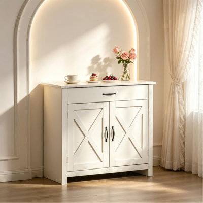 Versatile Sideboard,Farmhouse Style Storage Cabinet,Elegant Accent Cabinet