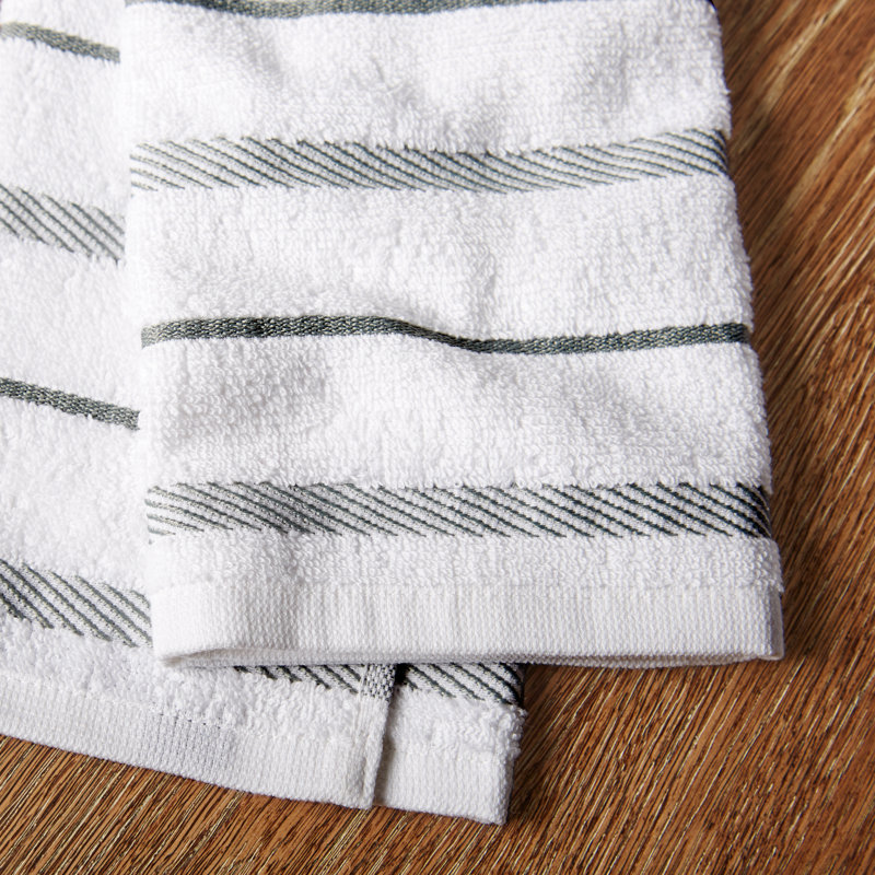 KitchenAid Albany Kitchen Towel 4-Pack Set, Gray