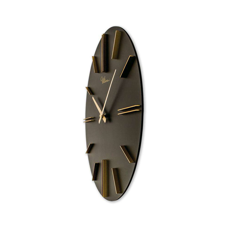 Elegant Decorative Wall Clock, 20.1 x 20.1 inches, Black & Gold | 95% MDF / 5% Plastic, Silent Sweep Movement | Perfect for Living Room, Office, or Bedroom, Stylish Modern Design to Enhance Any Space