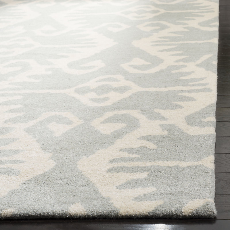 Tapis abstrait en laine touffeté Kouerga bHand, Tapis de couloir 2 pi 3 po x 9 pi
