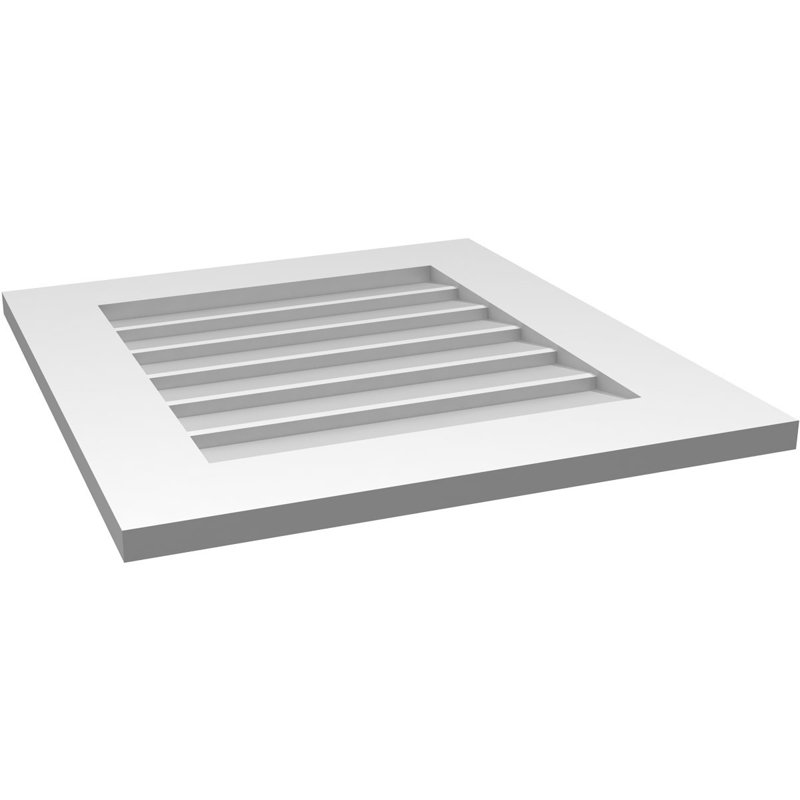 Vent à pignon rectangulaire en uréthane non-fonctionnel, H 24 po x l 22 po x P 1 po