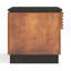 Table d'appoint 24 po, entièrement assemblée, noire avec finition bourbon