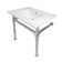 Monarch Ceramic Rectangular Console Bathroom Sink with Overflow