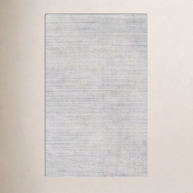 Lilah Hand Knotted Viscose Indoor Rug, Rectangle 6' x 9'