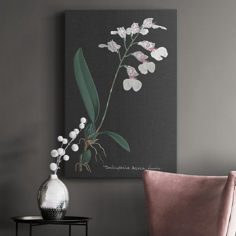 Orchidée sur ardoise VI - impression sur toile tendue, H 18 po x l 12 po x P 1,5 po