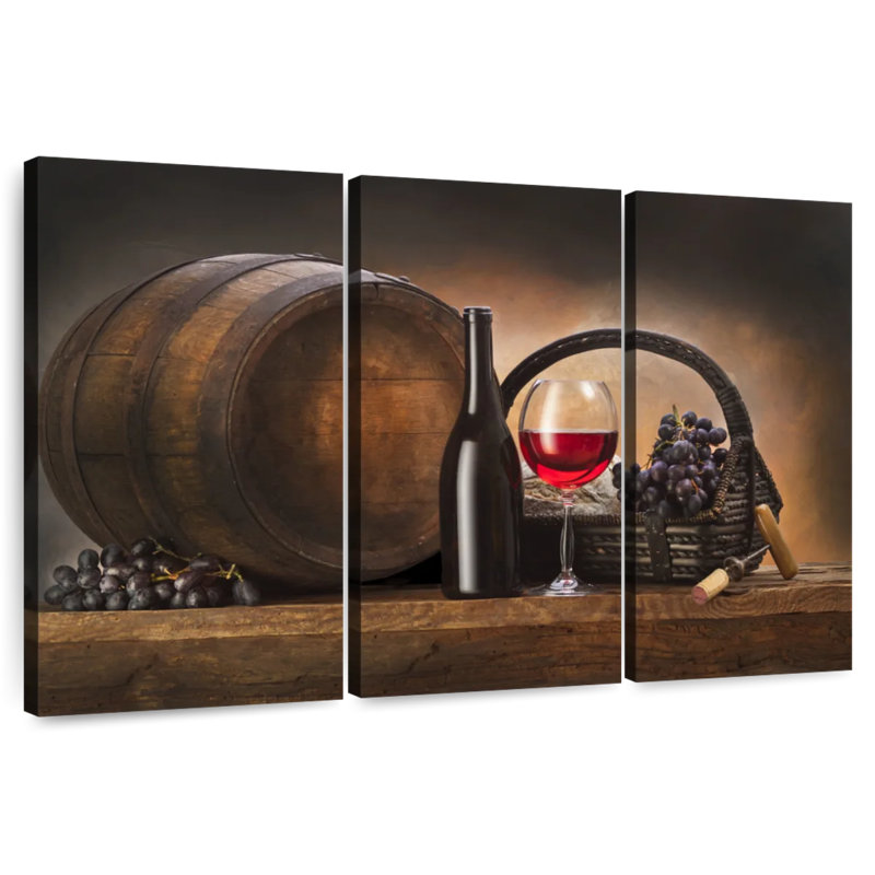 Yarlin Barrel Of Red Grape Wine, 28" H x 45" W