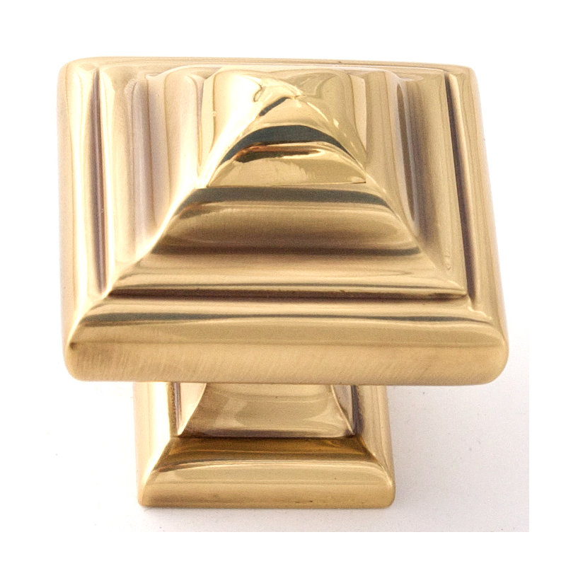 Square Knob, Polished Antique