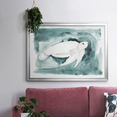 "Sea Turtle", reproduction d'art sur toile encadrée