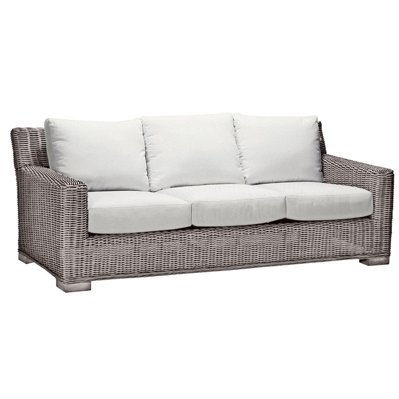 Canapé rustique tissé - Huître, InsideOut® Rollo ‑ lin Chambray, Pas de soudure, Huître
