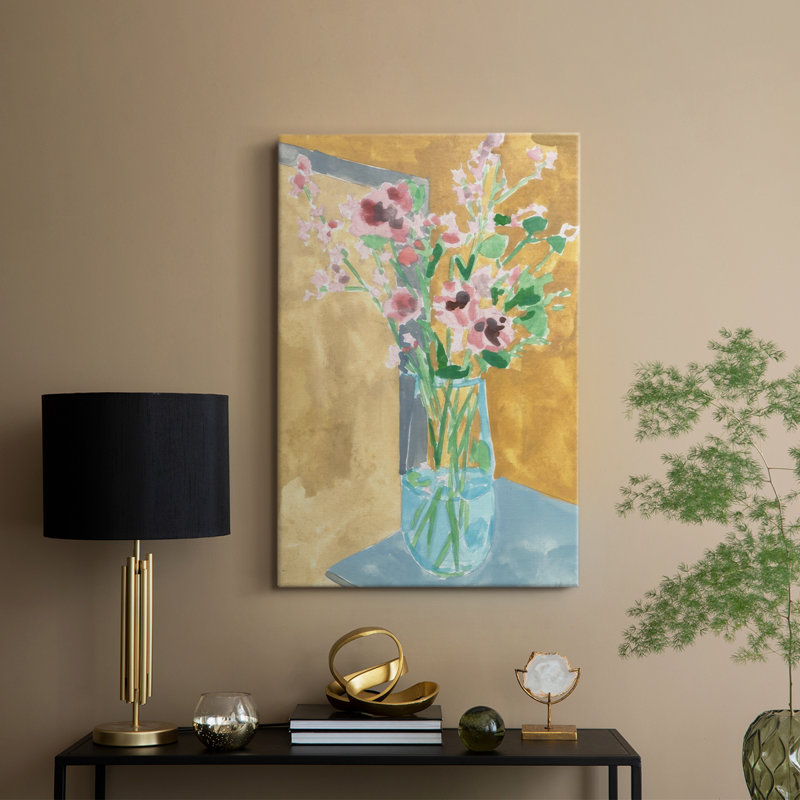 Fleurs en bouteille II - galerie Cavas sur mesure, H 27 po x l 18 po