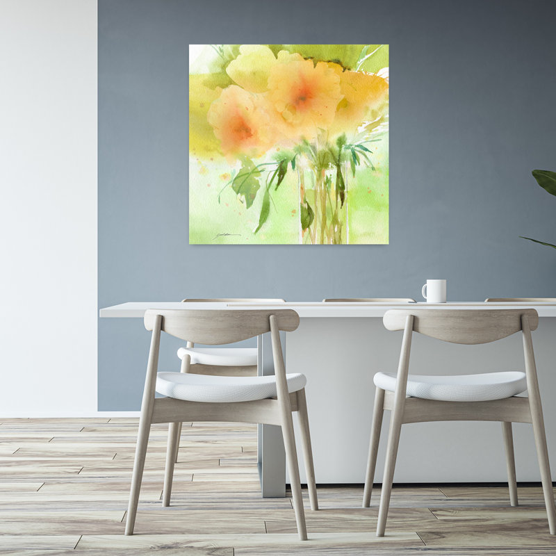 Verdant Bouquet Contemporary Abstract Art, 32" H x 32" W