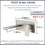 Robinet mural pour lavabo ou baignoire, robinet à poignée simple en laiton à 2 trous inclus, nickel brossé-119318036