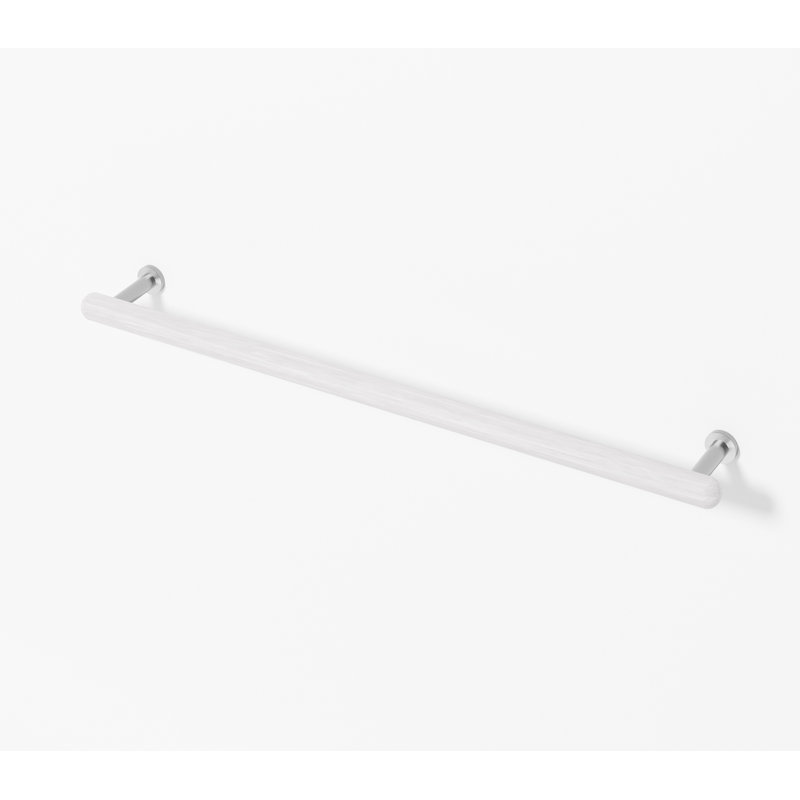 Iklakh 68cm Wood 1 Wall Towel Bar, Light Grey