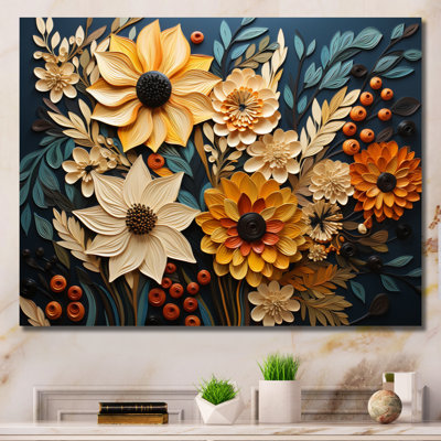 Abstract Sunflowers Symphony - Sunflowers Canvas Prints