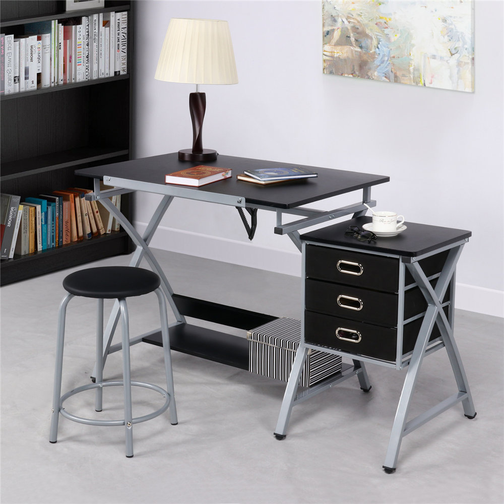 Rectangular Height Adjustable 128cm L Training Table Set and Chair Set