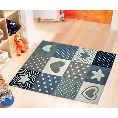 Area Rug Kids Bedroom Stars Stripes Polka Dots Modern Decor Nursery Carpet Rug Mat