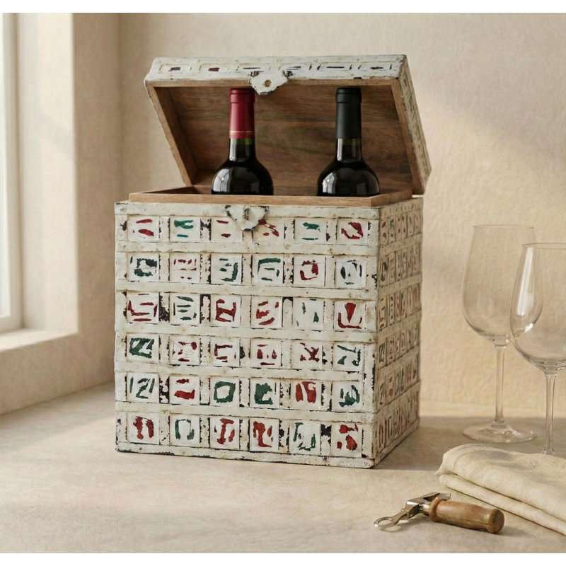 Boîte-cadeau en bois rustique Shabby Chic