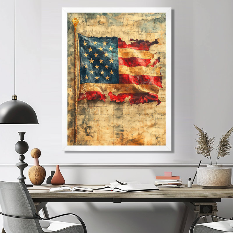 Duave - Fashion Wall Decor, 40" H x 30" W, Single Picture Framed Print, White