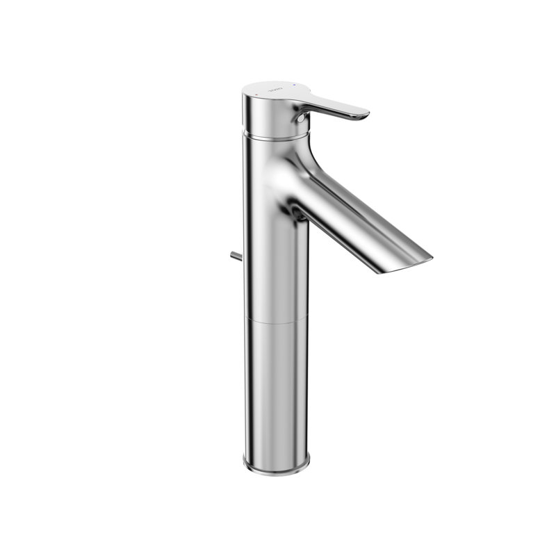 Robinet pour salle de bain à poignée simple 1,2 GPM TOTO® TLS01304U # CP LB Series pour lavabo semi-vasque avec ensemble de drain, chrome poli