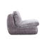 Chaise en velours côtelé gris avec conception ergonomique
