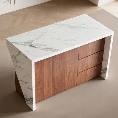 70.87"Open-style kitchen island table with integrated functionality