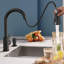 High-Arc Pull-Down Kitchen Faucet - SUS 304 Stainless Steel - Single Handle, Matte Black Finish
