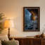 Cloche en bronze suspendue dans une forêt brumeuse, art mural-770628964
