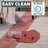 Amondo Modern Distressed Stripe Machine-Washable Ivory/Peach Rug-1481360515