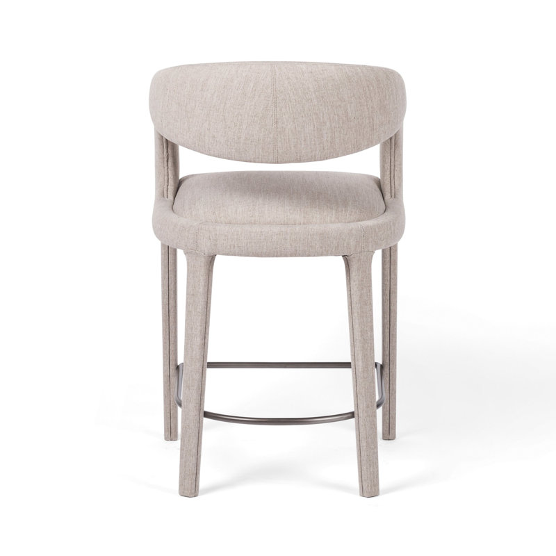 Hawkins Stool, Bar Stool (30.51" Seat Height), Savile Flannel/Polyester Blend