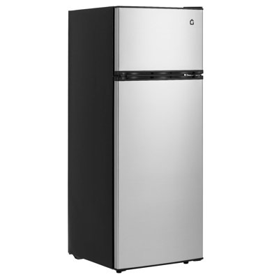 7.5 Cu.Ft Compact Refrigerator – 2-Door Mini Fridge with Freezer, Adjustable Shelves & Crisper – Quiet & Energy Efficient for Dorm, Office, Bedroom, Kitchen & Bar, Sliver