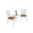 Bistro Set 3 Piece Rustproof Cast Aluminum Patio Furniture Sets 2 Chairs and 1 Round Table Outdoor, Garden, Patio,  Balcony, with cushion white-1014724645