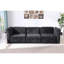 Canapé modulaire à la mode de 120 po avec cadre en fer et en chenille, noir, idéal pour le salon-429846261