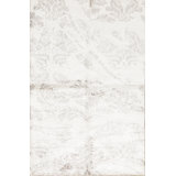 Hand-Knotted High-Quality White and Silver Area Rug