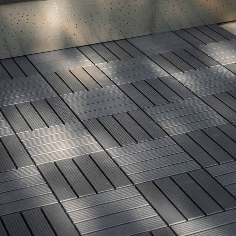 Carreaux de terrasse en plastique emboîtables, Gris
