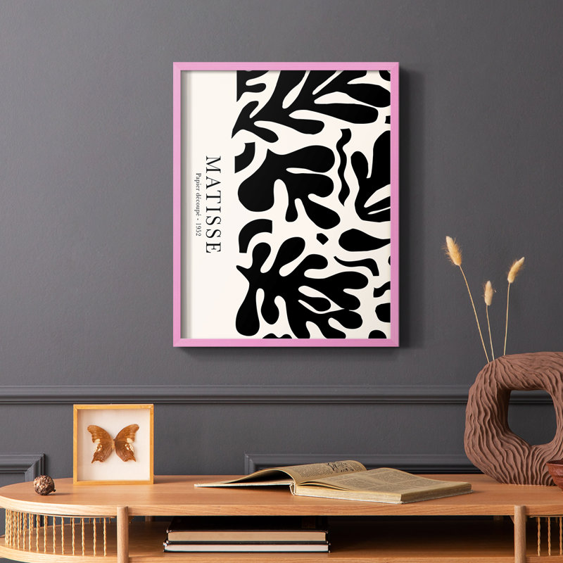 Matisse CCLXII, reproduction encadrée - bois massif, H 10 po x l 8 po, Rose
