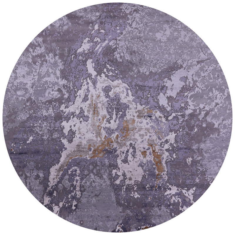 Abstract Indoor Rug, Round 5'