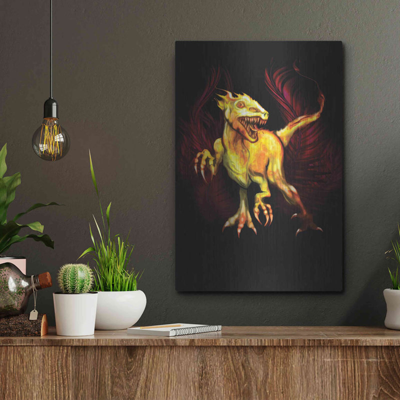 «Raptor» par Michael StewArt, art mural en métal, H 16 po x l 12 po