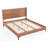 King Size Mid-Century Modern Bamboo Platform Bed Frame with Rounded Corner Headboard, Solid Wood Slat Support, No Box Spring Needed, Natural.-1961840427-1961840431