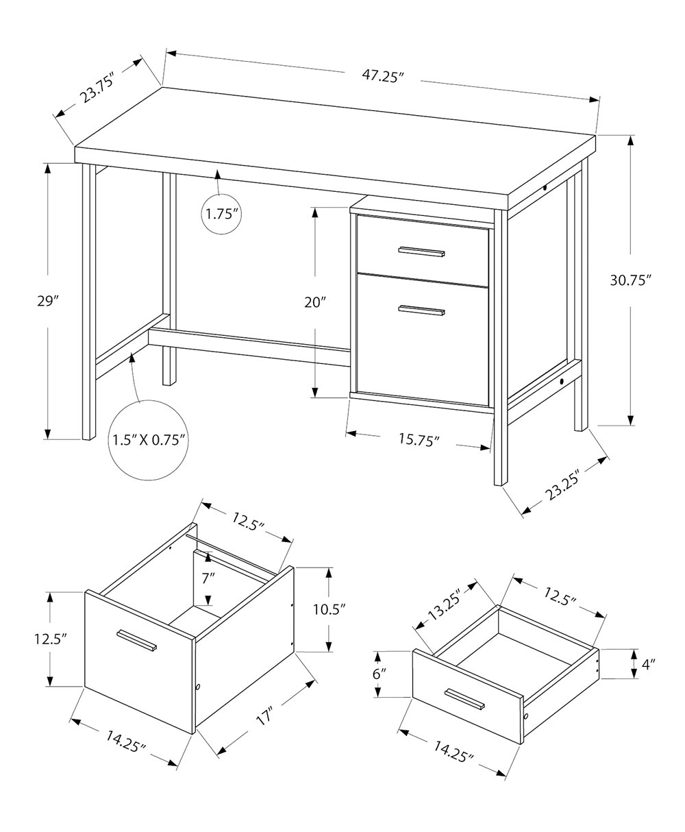 Inbox Zero Computer Desk, Home Office, Laptop, Left, Right Set-Up ...