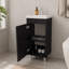 Meuble-lavabo pour salle de bain FM, MEUBLE FM, porte simple, deux tablettes de rangement, finition wengé