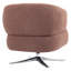 Fauteuil demi-tonneau pivotant en mélange de polyester de l 25,2 po x P 26,8 po x H 28,3 po ModaForm Home