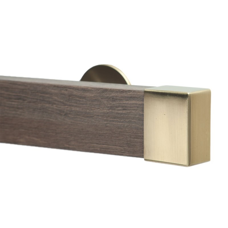 Tringle à rideaux simple 2 po Farrington, Laiton rétro, H 2 po x l 72 po x P 3,12 po