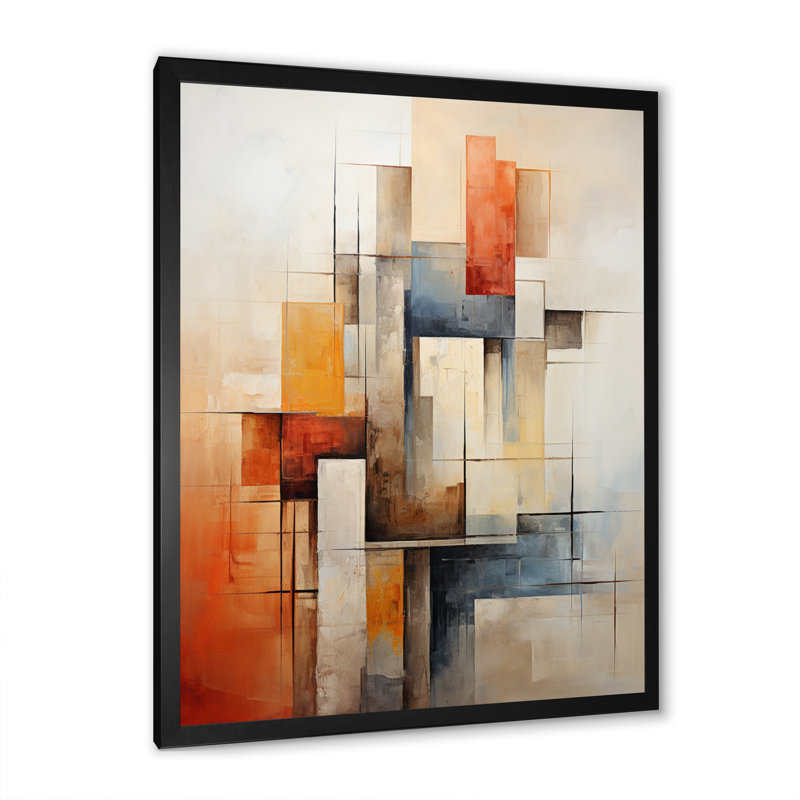 Ireatha Cubism Fragmented Perspectives II - impression, Cadre simple noir, H 32 po x l 16 po x P 1 po