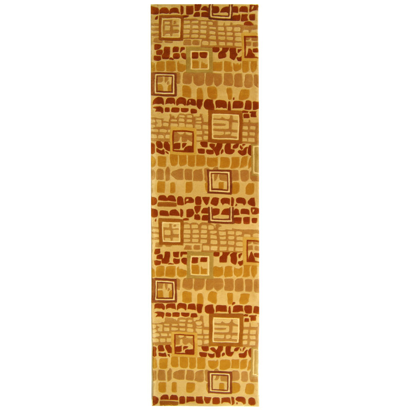 Tapis en laine touffeté à la main Charbonneau Drive, Tapis de couloir 2 pi 6 po x 12 pi