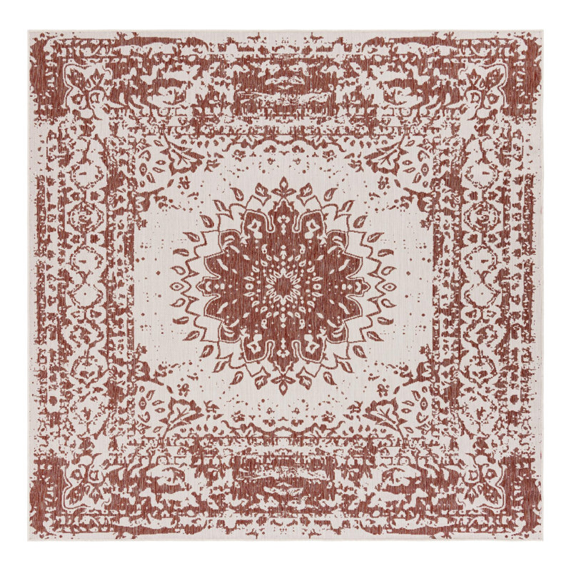 Ornate Lamotte Indoor/Outdoor Area Rug, Square 7'10"